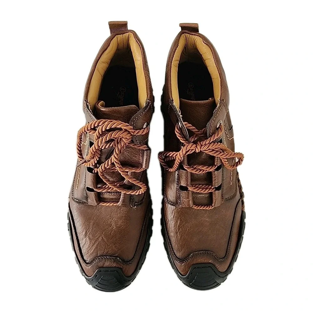 New Tanner Men's 14 Brown Soft Leather Handcrafted Ankle Hiking Outdoor Boots‎